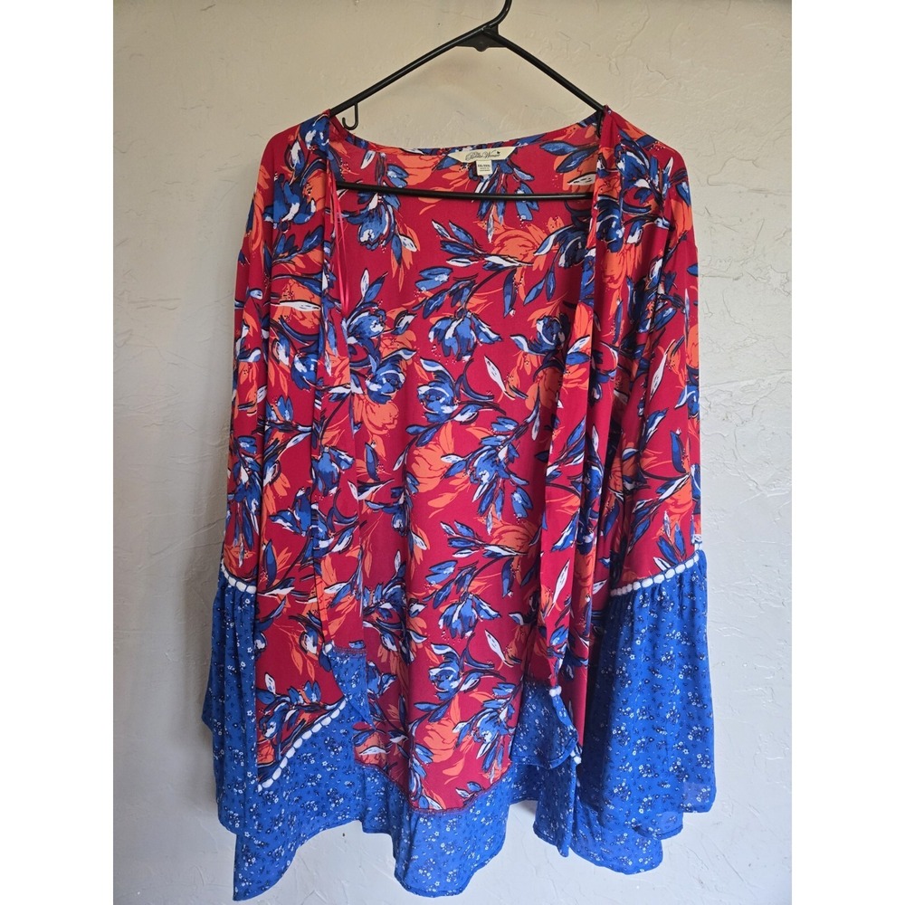 NWOT Pioneer Woman Open Floral Duster Top XXL /XXXL Flounce Romantic Feminine